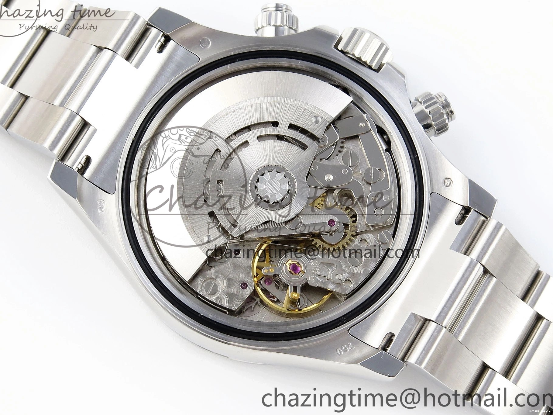 0418 TimelessDesign DAYTONA 116506 SS OMF BEST EDITION ICE BLUE DIAL ON SS BRACELET A7750 (SLIM MOVEMENT) 1811